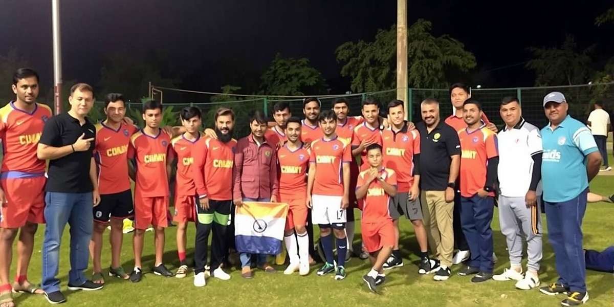 Indian Football League Victory Community Tournament Indian Football League Victory players gathering for a local tournament in Mumbai