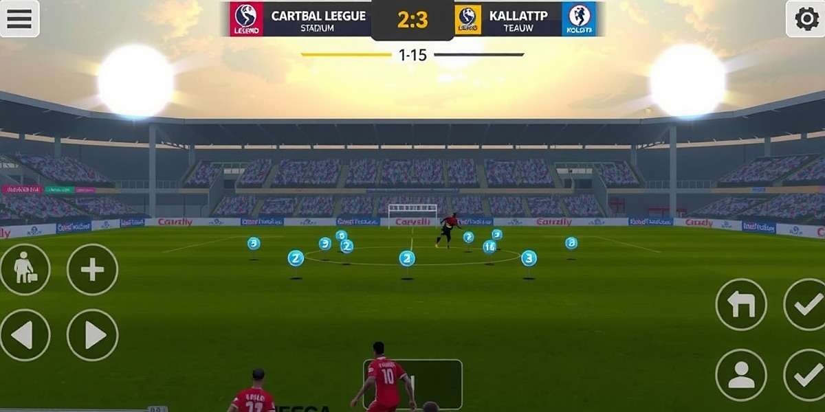 Indian Football League Victory Gameplay Screenshot Indian Football League Victory in-game screenshot showing a match at Kolkata's Salt Lake Stadium